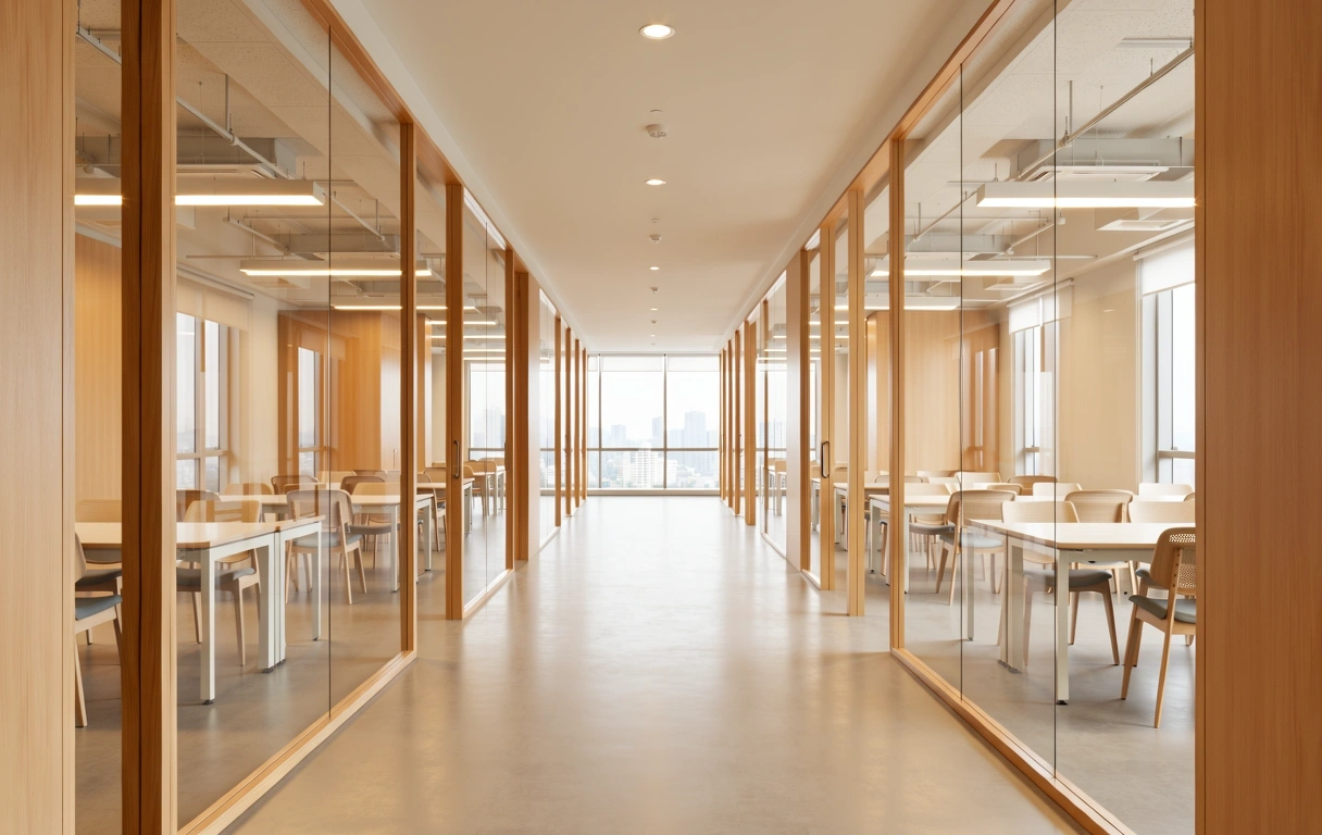 Professional office environment supporting open dialogue